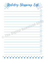 Holiday Shopping List Printable