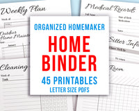 Home Management Binder Printable