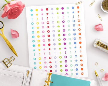 Important Marks Printable Planner Stickers
