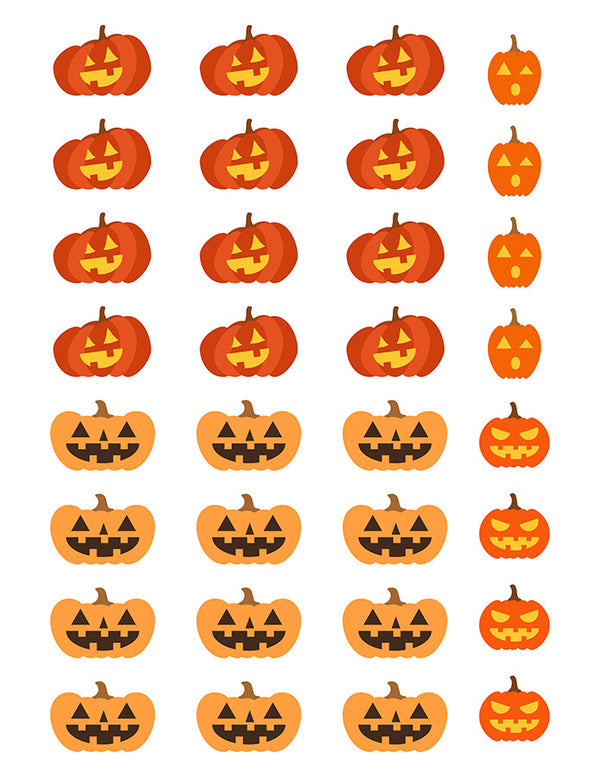 Jack O'Lantern Halloween Planner Stickers - The Digital Download Shop