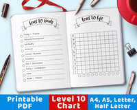 Level 10 Life Chart Printable- The Digital Download Shop