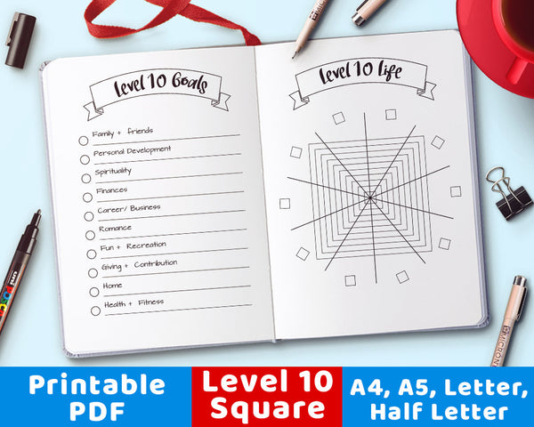 Level 10 Life Square Printable- The Digital Download Shop