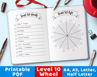 Level 10 Life Wheel Printable- The Digital Download Shop
