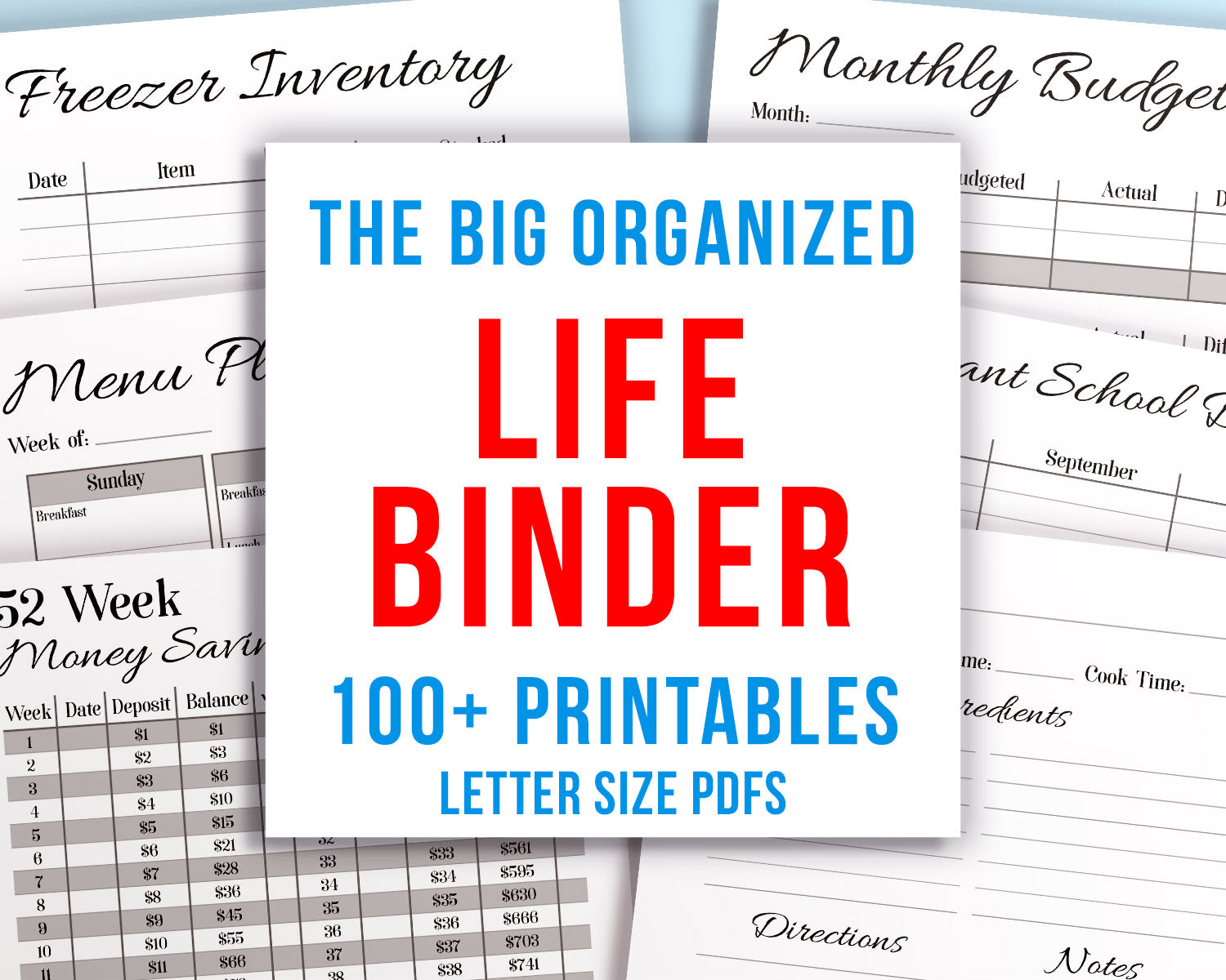 whole-life-binder-printable-the-digital-download-shop for Free Printable Home Binder Printables Whole Life Binder Printable | The Digital Download Shop for Free Printable Home Binder Printables