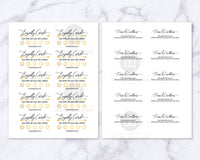 Loyalty Card Template Printable Editable: Gold- These editable customer reward stamp cards are an easy, beautiful, and professional way to issue customer loyalty rewards for your business! | business printables, #smallBusiness #printable #DigitalDownloadShop