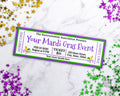 Mardi Gras Event Ticket Printable- 2 Fleur de Lis *EDIT ONLINE*