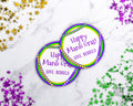 Mardi Gras Labels Printable Template- Beads *EDIT ONLINE*