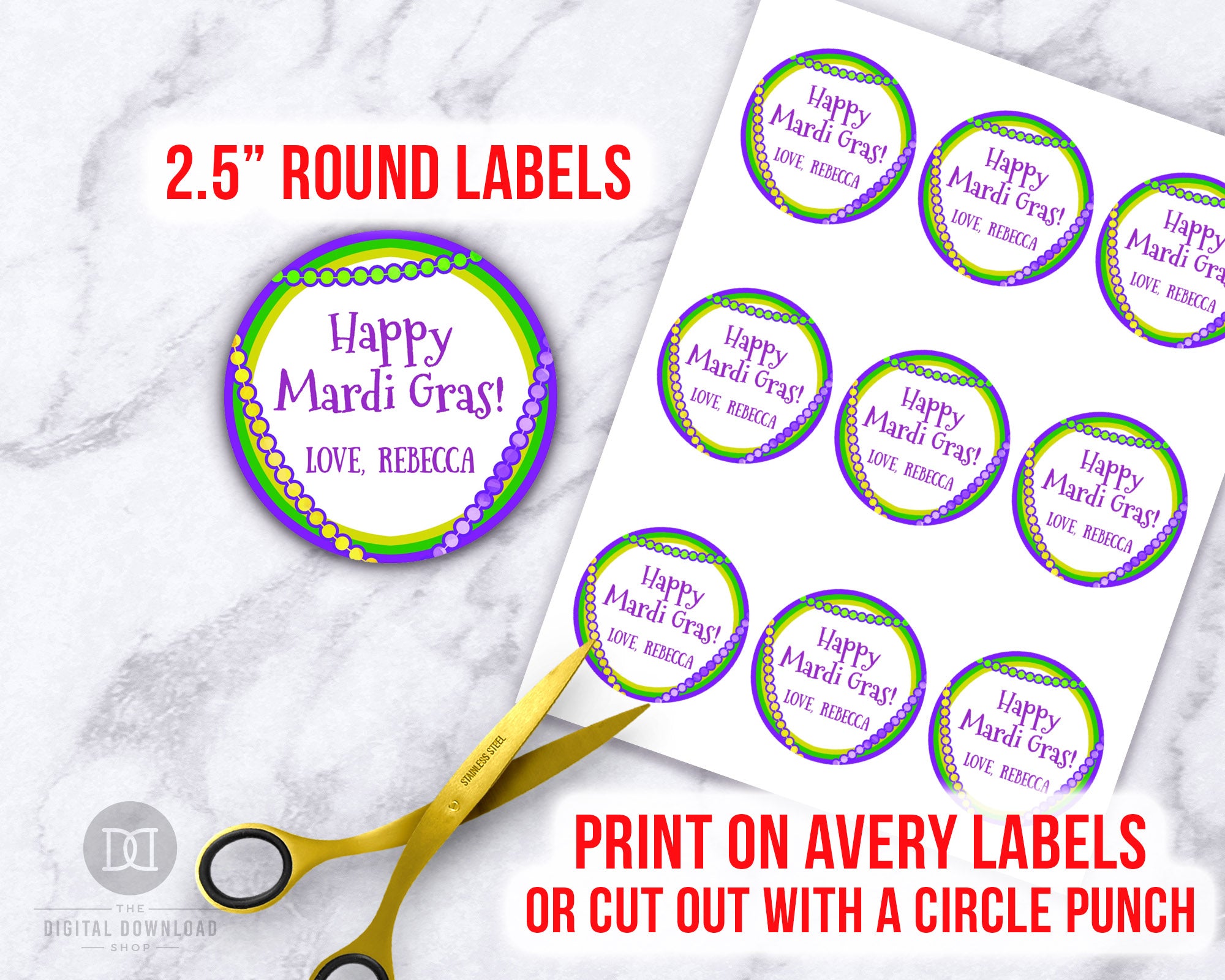 free printable round label templates