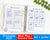Meal Planner Printable + Grocery List Printable- Black + White