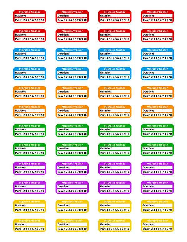 Migraine Tracker Printable Planner Stickers- The Digital Download Shop