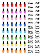 Nail Polish Printable Planner Stickers