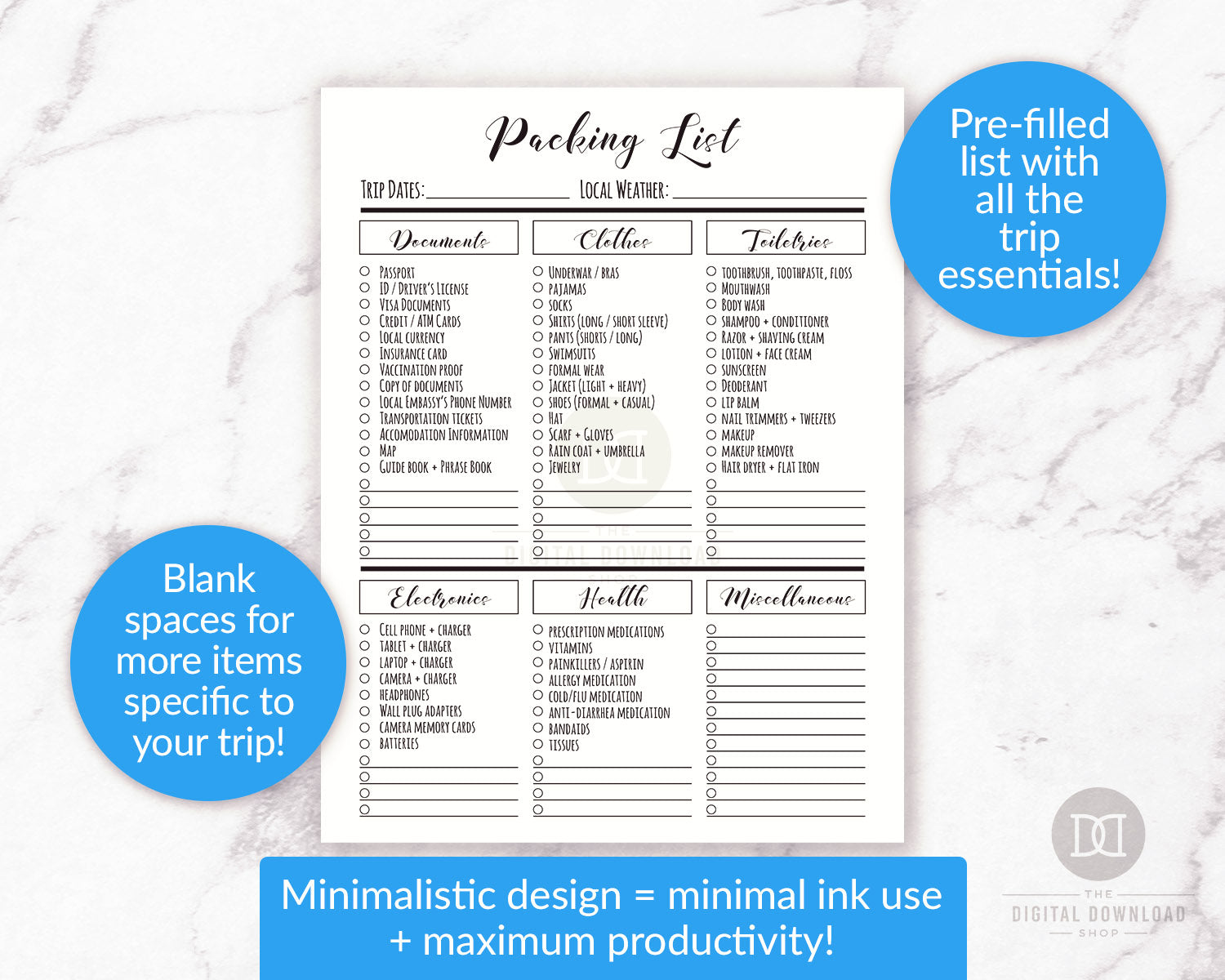 Download Printable Travel Journal Template - Casual Style PDF