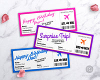 Editable Plane Ticket Boarding Pass Printable