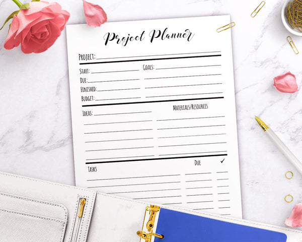 Project Planner Printable