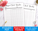 2 Project Tasks Tracker Printables