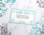 Winter Raffle Ticket Template Editable Printable