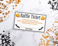 Halloween Raffle Ticket Template Editable Printable