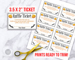 Halloween Raffle Ticket Template Editable Printable