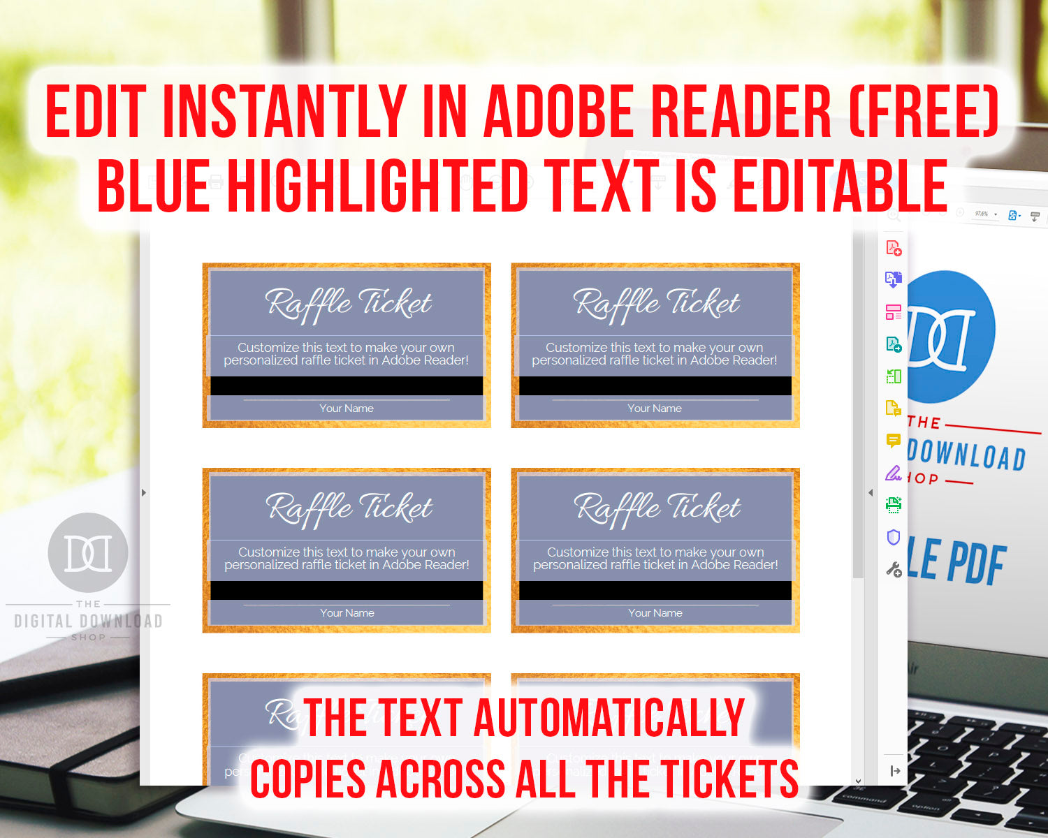 raffle-ticket-template-editable-printable-gold-and-black-the-digital-download-shop