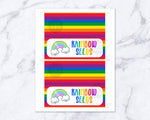 Rainbow Seeds Treat Bag Topper Printable- These cute printable DIY bag toppers are the perfect finishing touch to your party treat bags! | Saint Patrick's Day party favors, St. Patrick's Day party ideas, rainbow birthday part favors, unicorn birthday, St. Paddy's, #StPatricksDay #birthdayFavors #DigitalDownloadShop