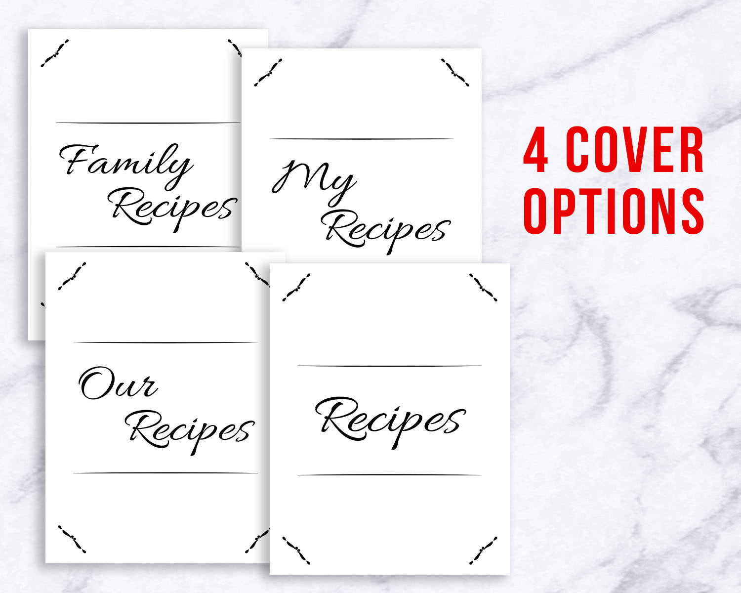 Recipe Binder Printable The Digital Download Shop
