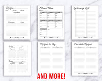 Whole Life Binder Printable- Printable life binder- made up of a black and white budget binder, home binder, and recipe binder. It's easy to get your whole life organized and under control with this big binder printables bundle! | busy mom planner, sahm, stay at home mom, organizing tips, organize your life, #homeBinder #momBinder #DigitalDownloadShop
