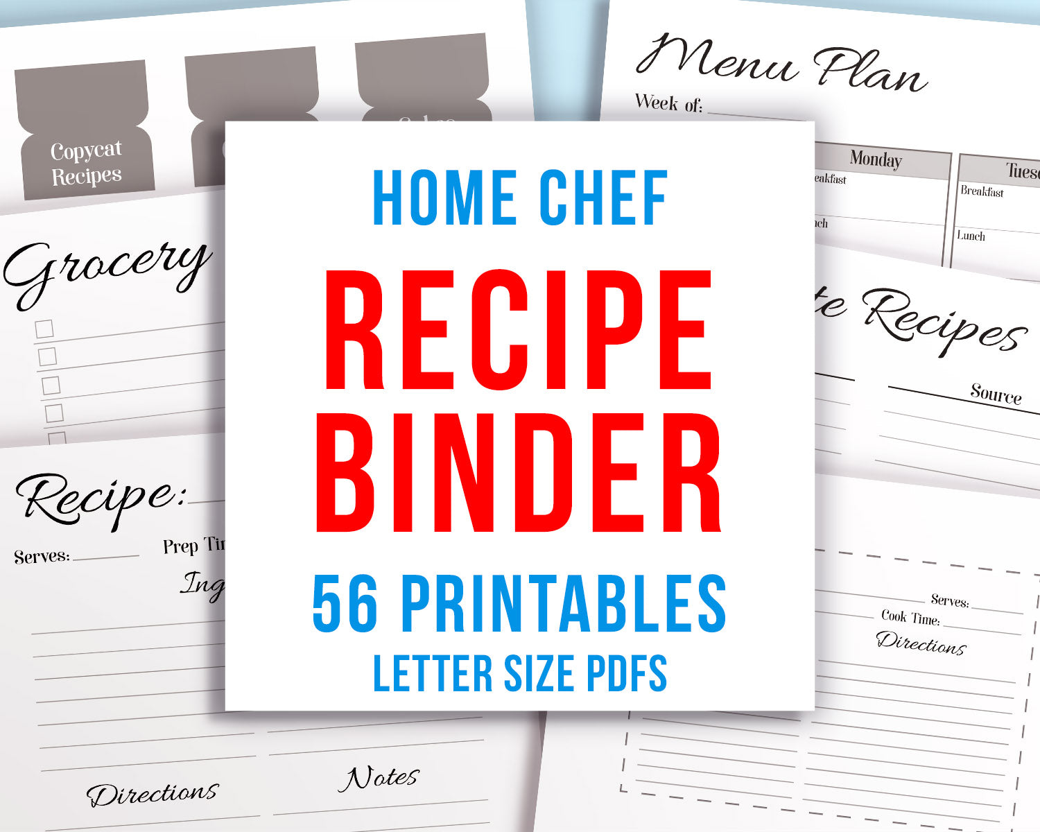 recipe-binder-printable-the-digital-download-shop for Free Printable Recipe Binder Kit Recipe Binder Printable | The Digital Download Shop for Free Printable Recipe Binder Kit