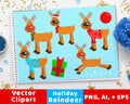 Holiday Reindeer Clipart