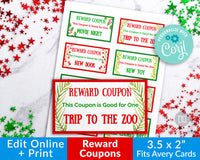 Christmas Reward Coupon Template- Watercolor