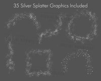 Silver Splatters Clipart