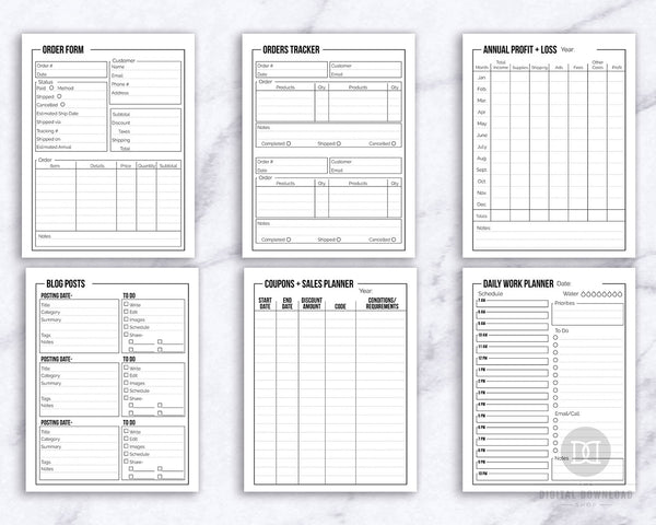 Small Business Planner Printable | The Digital Download Shop small-business-planner-printable-the-digital-download-shop