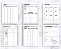 This 34 page small business planner printable has everything you need to easily manage your orders, business finances, inventory, advertising, social media accounts, and so much more!