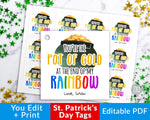 St. Patrick's Day Tag Printable- Pot of Gold