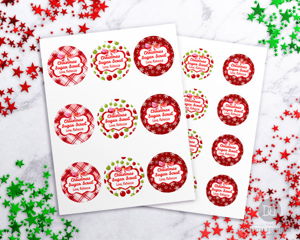 Editable Sugar Scrub Labels- Christmas Printable