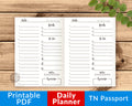 TN Passport Daily Planner Printable