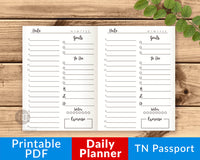 TN Passport Daily Planner Printable- The Digital Download Shop
