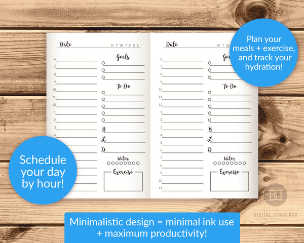 TN Pocket/Field Notes Daily Planner Printable | The Digital Download Shop tn-pocket-field-notes-daily-planner-printable-the-digital-download-shop