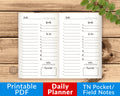 TN Pocket/Field Notes Daily Planner Printable