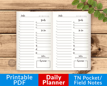 TN Pocket/Field Notes Daily Planner Printable