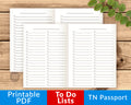 TN Passport To Do Lists Printable