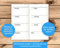 TN Standard/Regular/Midori Weekly Planner Printable- The Digital Download Shop