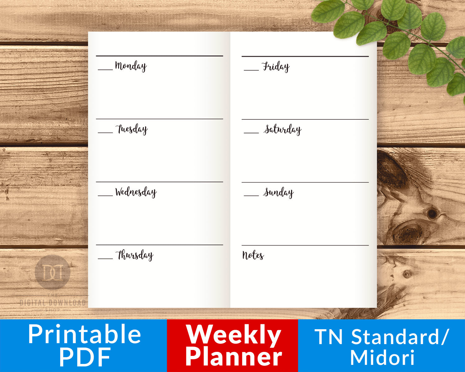 TN Standard/Regular/Midori Weekly Planner Printable | The Digital Download Shop tn-standard-regular-midori-weekly-planner-printable-the-digital-download-shop