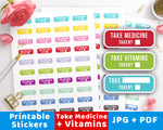 Take Medicine / Vitamins Reminder Stickers
