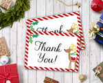 Printable Christmas thank you cards with a cute reindeer! These printable holiday thank you notes are a lovely way to thank friends and family for their generous gifts this holiday season.
