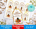 Editable + Printable Thanksgiving Favor Tags- These tags are the perfect way to send home Thanksgiving leftovers or to finish off your Friendsgiving party favors! | Thanksgiving leftovers tags, Thanksgiving printable, #Thanksgiving #favorTags #printable #DIY #DigitalDownloadShop