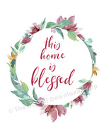 This Home is Blessed Printable- Purple- The Digital Download Shop