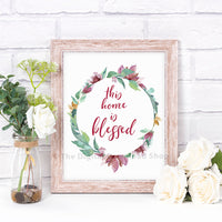 This Home is Blessed Printable- Purple- The Digital Download Shop