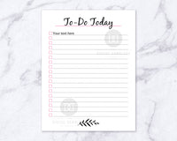 2 to-do list editable printables, one with two lists on a page and one with a single list! These editable to-do checklists are the easiest way to make and manage your daily tasks checklist!