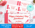 Love Coupons Editable Printable *EDIT ONLINE*