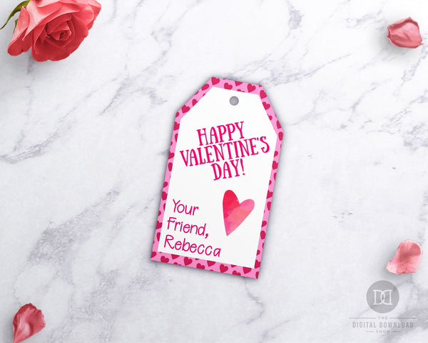 Valentine's Day Tags Printable- Hearts